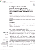 Cover page: Corrigendum: Functional Connectivity of the Human Paraventricular Thalamic Nucleus: Insights From High Field Functional MRI