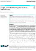 Cover page: Single-cell isoform analysis in human immune cells