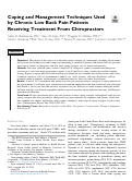 Cover page: Coping and Management Techniques Used by Chronic Low Back Pain Patients Receiving Treatment From Chiropractors