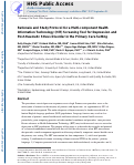 Cover page: Rationale and study protocol for a multi-component Health Information Technology (HIT) screening tool for depression and post-traumatic stress disorder in the primary care setting