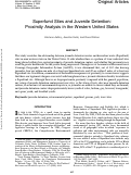 Cover page: Superfund Sites and Juvenile Detention: Proximity Analysis in the Western United States