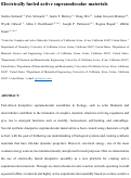 Cover page: Electrically fueled active supramolecular materials