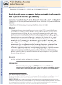 Cover page: Central myelin gene expression during postnatal development in rats exposed to nicotine gestationally