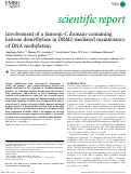 Cover page: Involvement of a Jumonji‐C domain‐containing histone demethylase in DRM2‐mediated maintenance of DNA methylation