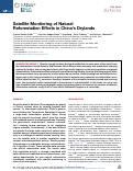 Cover page: Satellite Monitoring of Natural Reforestation Efforts in China's Drylands