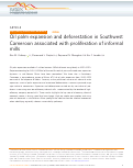 Cover page: Oil palm expansion and deforestation in Southwest Cameroon associated with proliferation of informal mills