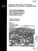 Cover page: A New Eulerian-Lagrangian Fine Element Simulator for Solute Transport in Discrete Fracture-Matrix Systems