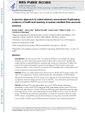 Cover page: A process approach to verbal memory assessment: Exploratory evidence of inefficient learning in women remitted from anorexia nervosa