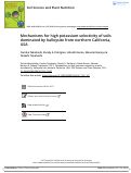 Cover page: Mechanisms for high potassium selectivity of soils dominated by halloysite from northern California, USA