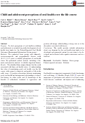 Cover page: Child and adolescent perceptions of oral health over the life course