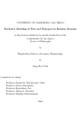 Cover page: Stochastic modeling of flow and transport in random domains