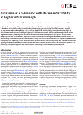 Cover page: β-Catenin is a pH sensor with decreased stability at higher intracellular pH