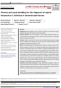 Cover page: Viremia and nasal shedding for the diagnosis of equine herpesvirus-1 infection in domesticated horses.