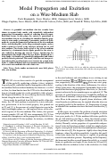 Cover page: Modal Propagation and Excitation on a Wire-Medium Slab