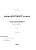 Cover page: Epistemic Vulnerability and the Structures of Political and Media Systems