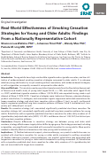 Cover page: Real-World Effectiveness of Smoking Cessation Strategies for Young and Older Adults: Findings From a Nationally Representative Cohort