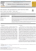 Cover page: Early experience with teprotumumab for chronic thyroid eye disease.