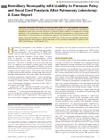 Cover page: Hereditary Neuropathy with Liability to Pressure Palsy and Vocal Cord Paralysis After Pulmonary Lobectomy: A Case Report.