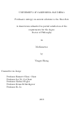 Cover page: Perelman's entropy on ancient solutions to the Ricci flow