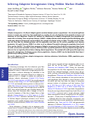 Cover page: Inferring Adaptive Introgression Using Hidden Markov Models