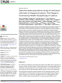 Cover page: Genome-wide association study of red blood cell traits in Hispanics/Latinos: The Hispanic Community Health Study/Study of Latinos