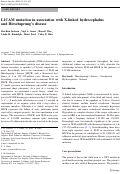 Cover page: L1CAM mutation in association with X-linked hydrocephalus and Hirschsprung’s disease