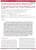 Cover page: One-bead one-compound combinatorial library derived targeting ligands for detection and treatment of oral squamous cancer