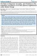 Cover page: The roles of dispersal, fecundity, and predation in the population persistence of an oak (Quercus engelmannii) under global change.