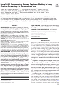 Cover page: LungCARE: Encouraging Shared Decision-Making in Lung Cancer Screening—a Randomized Trial