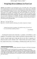 Cover page: Forgiving Overconfidence in Tort Law