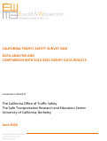 Cover page of California Traffic Safety Survey 2024: Data Analysis and Comparison with 2010-2023 Survey Data Results