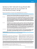 Cover page: Satisfaction With Telehealth Among Patients With Irritable Bowel Syndrome During COVID-19: Cross-Sectional Survey Findings.