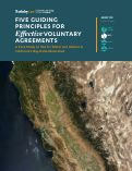 Cover page of Five Guiding Principles for Effective Voluntary Agreements: A Case Study on VAs for Water and Habitat in California’s Bay-Delta Watershed