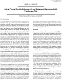 Cover page: Lateral Femoral Condyle Osteonecrosis and Subsequent Management with Prolotherapy Trial