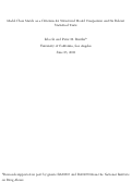 Cover page: Model Close Match as a Criterion for Structured Model Comparison and Its Robust Statistical Tests (June 2008 Revision)