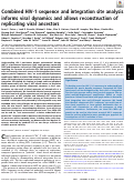 Cover page: Combined HIV-1 sequence and integration site analysis informs viral dynamics and allows reconstruction of replicating viral ancestors