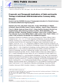 Cover page: Prognostic and Therapeutic Implications of Statin and Aspirin Therapy in Individuals With Nonobstructive Coronary Artery Disease