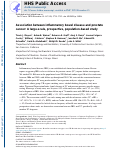 Cover page: Association between inflammatory bowel disease and prostate cancer: A large‐scale, prospective, population‐based study