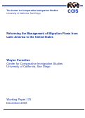 Cover page: Reforming the Management of Migration Flows from Latin America to the United States