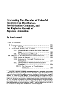 Cover page: Celebrating Two Decades of Unlawful Progress: Fan Distribution, Proselytization Commons, and the Explosive Growth of Japanese Animation