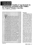 Cover page: Sampling of Agrochemicals for Environmental Assessment in Rice Paddies: Dry Tropical Wetlands, Costa Rica