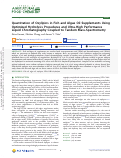 Cover page: Quantitation of Oxylipins in Fish and Algae Oil Supplements Using Optimized Hydrolysis Procedures and Ultra-High Performance Liquid Chromatography Coupled to Tandem Mass-Spectrometry