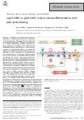 Cover page: Lipid rafts in glial cells: role in neuroinflammation and pain processing Thematic Review Series: Biology of Lipid Rafts