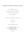 Cover page: Modeling mixed conductivity in solid-state electrolytes