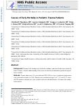 Cover page: Causes of early mortality in pediatric trauma patients.