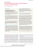 Cover page: Improving Maternal Mental Health After a Child’s Diagnosis of Autism Spectrum Disorder: Results From a Randomized Clinical Trial