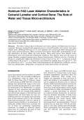 Cover page: Holmium-YAG Laser ablation characteristics in calvarial lamellar and cortical bone: The role of water and tissue micro-architecture