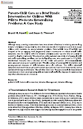 Cover page: Parent–Child Care as a Brief Dyadic Intervention for Children With Mild to Moderate Externalizing Problems: A Case Study