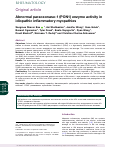 Cover page: Abnormal paraoxonase-1 (PON1) enzyme activity in idiopathic inflammatory myopathies