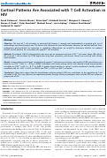 Cover page: Cortisol Patterns Are Associated with T Cell Activation in HIV